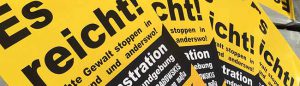 „Es reicht! Rechte Gewalt stoppen“heißt es am Samstag in Dortmund. Fotos: Alex Völkel