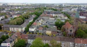 Luftbild Nordstadt - Schützenstraße mit Pauluskirche