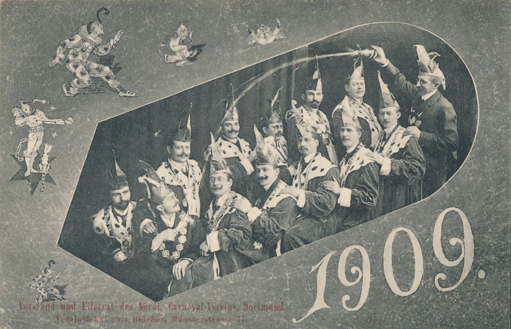 Vorstand und Elferrat des Nördlichen Karneval-Vereins Dortmund, 1909